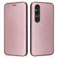 Sony Xperia 1 VI Flip Cover - Karbonfiber