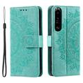 Sony Xperia 1 VI Mandala Series Etui med Pung - Grøn
