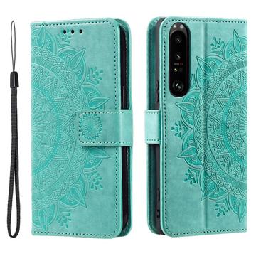 Sony Xperia 1 VI Mandala Series Etui med Pung - Grøn