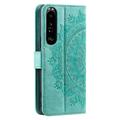 Sony Xperia 1 VI Mandala Series Etui med Pung - Grøn