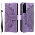 Sony Xperia 1 VI Mandala Series Etui med Pung - Lilla