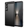 Sony Xperia 1 VII Børstet TPU Cover - Karbonfiber