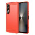 Sony Xperia 1 VII Børstet TPU Cover - Karbonfiber