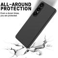 Sony Xperia 1 VII Flydende silikone cover med håndrem - sort