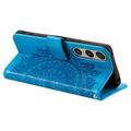 Sony Xperia 1 VII Mandala Series Etui med Pung - Blå