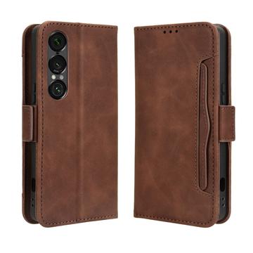 Sony Xperia 1 VII Kortholder Pung Etui - Brun