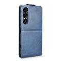 Sony Xperia 1 VII lodret flip-etui med stativ - mørkeblå