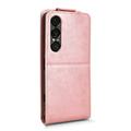 Sony Xperia 1 VII lodret flip-etui med stativ - rosaguld
