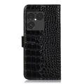 Sony Xperia 1 VIII Crocodile Series Læderpung med RFID - Sort