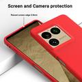 Sony Xperia 1 VIII Flydende silikone cover med håndrem - Rød