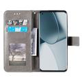 Sony Xperia 1 VIII Mandala Etui med Pung med håndledsrem - Grå