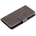 Sony Xperia 1 VIII Mandala Etui med Pung med håndledsrem - Grå