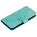 Sony Xperia 1 VIII Mandala Etui med Pung med håndledsrem - mintgrøn