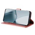 Sony Xperia 1 VIII Mandala Etui med Pung med håndledsrem - lyserød