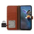 Sony Xperia 1 VIII Pung læder cover med RFID - Brun