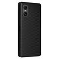Sony Xperia 10 VI Flip Cover - Karbonfiber