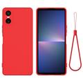 Sony Xperia 10 VI Liquid Silikone Cover med Strop