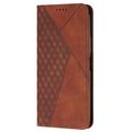 Sony Xperia 10 VI Rombe Mønster Pung Cover med magnetisk lukning - Brun