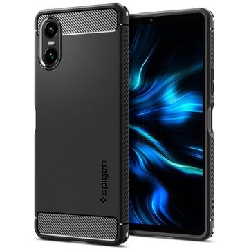 Sony Xperia 10 VI Spigen Rugged Armor TPU Cover - Sort