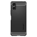 Sony Xperia 10 VI Spigen Rugged Armor TPU Cover - Sort