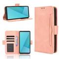 Sony Xperia 10 VII Kortholder Pung Etui - Pink