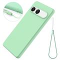 Sony Xperia 10 VII Flydende silikone cover med håndrem - grøn