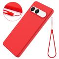 Sony Xperia 10 VII Flydende silikone cover med håndrem - rød