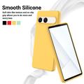 Sony Xperia 10 VII Flydende silikone cover med håndrem - gul