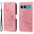 Sony Xperia 10 VII Mandala Series Etui med Pung - Pink