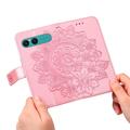 Sony Xperia 10 VII Mandala Series Etui med Pung - Pink