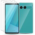 Sony Xperia 10 VIII TPU Cover med 2x Skærmbeskyttelse Hærdet Glas - Klar