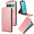 Sony Xperia 10 VIII lodret flip-etui med stativ - rosaguld