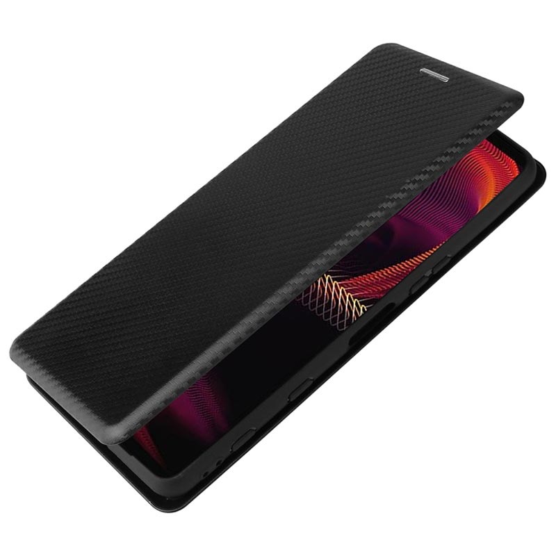 Xinyunew Cover Portafoglio In Pelle PU Con Supporto Per Sony Xperia 5 III - Nero, Slot Per Schede E Chiusura Magnetica - 4