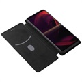 Sony Xperia 5 III Flip Cover - Karbonfiber - Sort