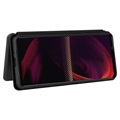 Sony Xperia 5 III Flip Cover - Karbonfiber - Sort