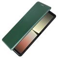 Sony Xperia 5 IV Flip Cover - Karbonfiber - Grøn