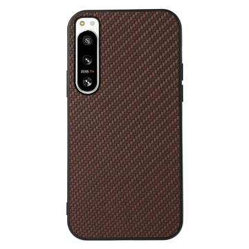 Sony Xperia 5 IV TPU Cover - Karbonfiber - Brun