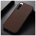 Sony Xperia 5 IV TPU Cover - Karbonfiber - Brun