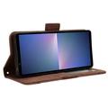 Sony Xperia 5 V Pung Cover med Kortholder - Brun