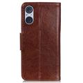 Sony Xperia 5 V Elegant Series Pung med Stativfunktion - Brun