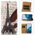 Sony Xperia 5 V Glam Series Etui med Pung - Eiffeltårnet