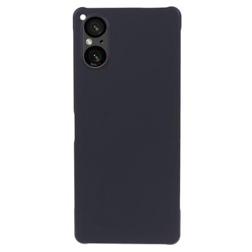 Sony Xperia 5 V Gummibelagt Plastik Cover - Sort