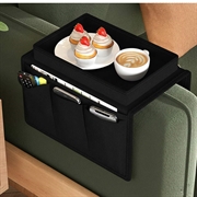 Sofa bakke med diverse opbevaringsmuligheder - sort