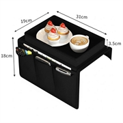 Sofa bakke med diverse opbevaringsmuligheder - sort