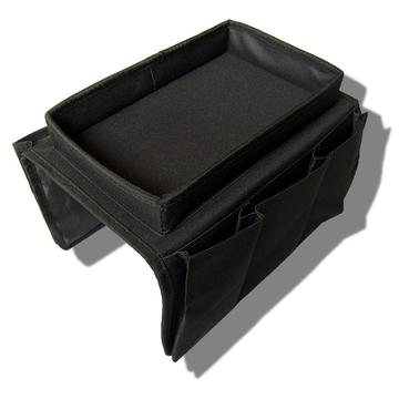 Sofa bakke med diverse opbevaringsmuligheder - sort