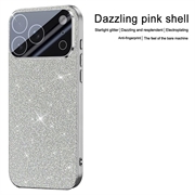 iPhone 17 Pro Max Mousserende Glitter Hybrid Cover - Sølv