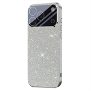 iPhone 17 Pro Mousserende Glitter Hybrid Cover - Sølv