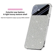 iPhone 17 Mousserende Glitter Hybrid Cover - Sølv