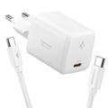 Spigen EE451EU Essential 45W GaN Pro USB-C-vægoplader med 100W USB-C-kabel
