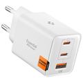 Spigen Essential 47W GaN-vægoplader - 2x USB-C, 1x USB-A